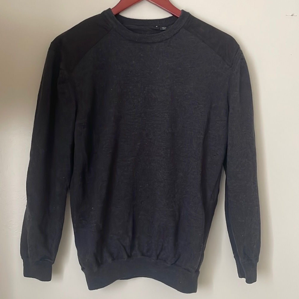Bugatchi Sweater Suede Shoulder Patch - image 1